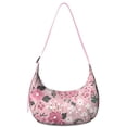thumbnail image 1 of Lightweight Hobo Bag featuring Abstract Floral Watercolor Design Adjustable Strap Smooth Zipper Nylon Material Suitable for Daily Use and Outdoor Activities, 1 of 5