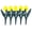 Yellow-YE, variant on MMJ Garden Fence 5 Piece Plastic Tulip Flower Border Decorative Edging Fence Outdoor Yard Landscape