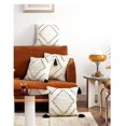 thumbnail image 5 of Paquete de 2 fundas de almohada decorativas, fundas de almohada de algodón de estilo japonés con borlas para decoración del hogar, fundas de almohada cuadradas de 18x18 pulgadas---zt1 Feliz Sencillez, 5 of 5
