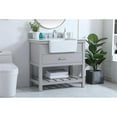 thumbnail image 2 of Elegant Decor Clement 36" MDF Single Bathroom Vanity with Backsplash in Gray, 2 of 8