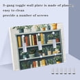 thumbnail image 3 of Yayeee Toggle Light Switch Wall Plate 2-Gang 4.56"x4.48" Decorative Outlet Cover, White Shelf, 3 of 7