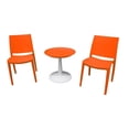 thumbnail image 1 of Strata Furniture 2 Chaises de Patio Résistantes aux Intempéries & Table à Germination en Orange, 1 of 2