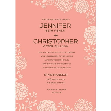 Simply Floral Standard Wedding Invitation