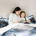 thumbnail image 5 of Manfei Smoky Jungle 2pcs Bedding Comforter Set for Female Men Women,Woodland Tree Twin Comforter Sets,Botanical Plants Breathable Bedding Set,Ultra Soft Home Decor,Reversible, 5 of 8
