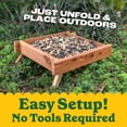 thumbnail image 5 of Pennington Red Cedar Wild Bird Ground Feeder, 12" Square, with Legs, Wild Bird Feeders, 5 of 13