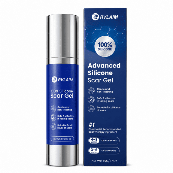 Medical-Grade Silicone Scar Gel for Surgical, C-Section, Burn, Stretch Marks & Keloid Scars, Safe for All Skin Types