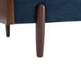 thumbnail image 4 of GDF Studio Mid-Century Modern 71.75" Sofa with Slim Track Arms, Wood Sides, Rounded Legs, and Extra Plush Cushioning, Navy, 4 of 9