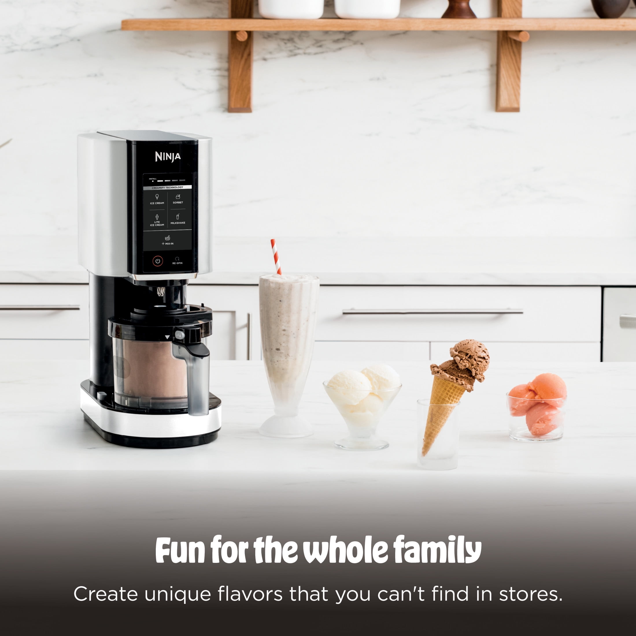 Ninja CREAMi Ice Cream Maker, for Mix-ins, Milkshakes, Sorbet, 5