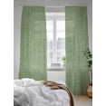 thumbnail image 3 of Sheer Curtains 84 Inches Long 2 Panels Set for Living Room, Vintage Forest Green Semi Sheer Curtains for Windows, Farmhouse Retro Solid Color Linen Texture Voile Window Treatments Rod Pocket Curtain, 3 of 7