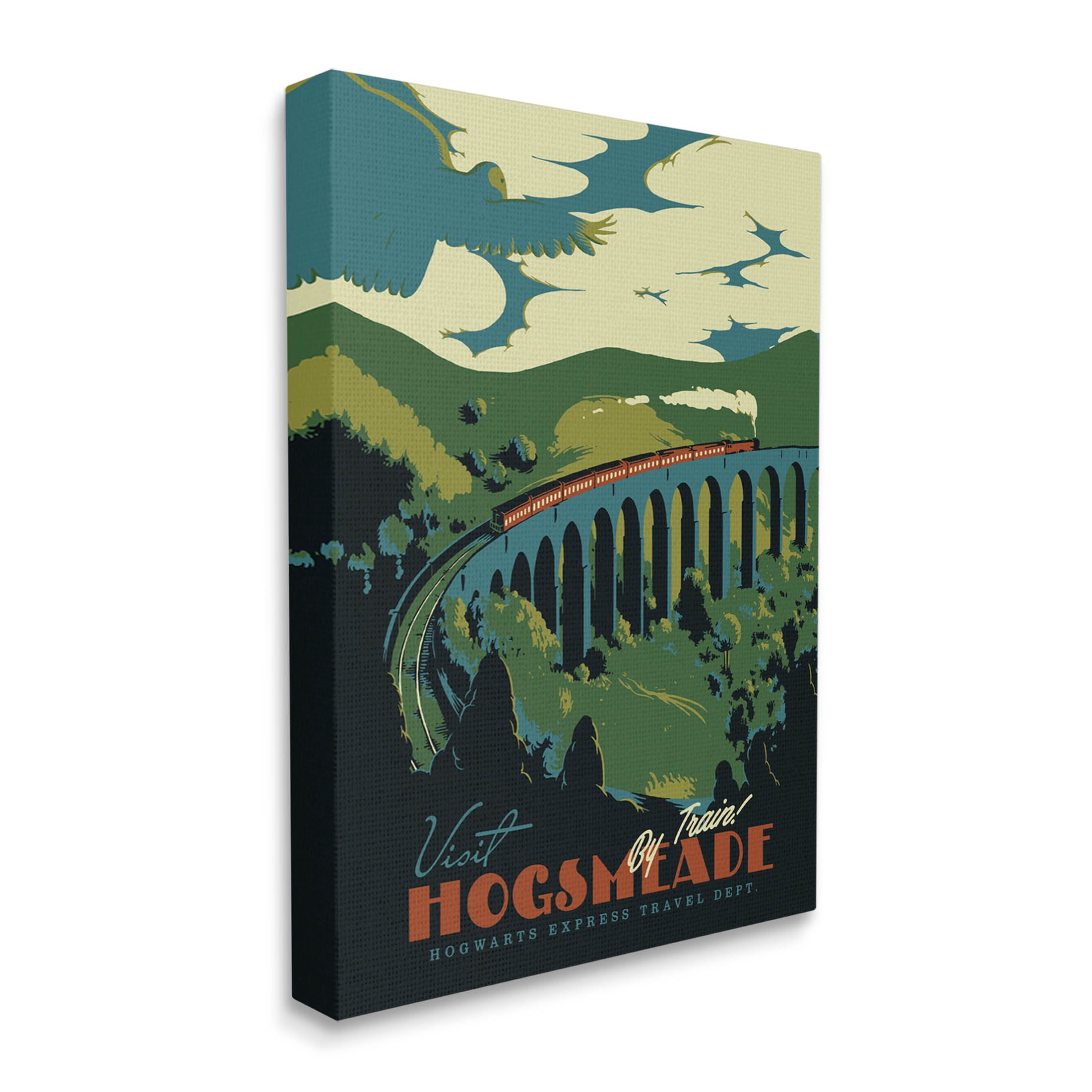 Stupell Industries Hogsmeade By Train Fantasy Literature Graphic Art Gallery Wrapped Canvas Print Wall Art, Design by Matheus Lopes Castro