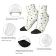 thumbnail image 5 of Fuzoiu Bee Print Adult Socks, Crew Moisture-wicking Socks, Unisex Cushion Crew Socks,Casual Sports Ankle Socks, 5 of 7