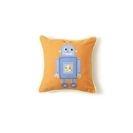 The Little Acorn Blue Robot Pillow
