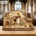 thumbnail image 6 of DefiDgd Wooden Empty Tomb Set,Easter Scene and Christian Cross Decoration,He is Risen Jesus Resurrection Scene for Home Office Tabletop Tray Church Shelf Decor Gifts(A), 6 of 9