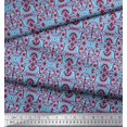 thumbnail image 2 of Soimoi Rayon Crepe Fabric Damask Ethnic Print Sewing Fabric Yard 46 Inch Wide, 2 of 3