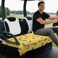thumbnail image 5 of Uourmeti Cartoon Bee & Honeycomb Pattern Golf Cart Seats Cushion Washable Fabric, Anti-Skid Golf Cart Seat Covers Fit for Club Car, 5 of 8