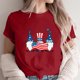 thumbnail image 2 of Camiseta de Cuello de la Tripulación de la Impresión Del Día de la Independencia de las Mujeres, Camiseta Casual Elegante para las Mujeres, 2 of 3