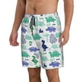 thumbnail image 2 of Pofeuu Dinosaur Prin Men's Swim Trunks Quick Dry Bathing Suit Swimming Board Shorts Mesh Lining Beach Swimwear-X-Large, 2 of 6