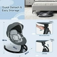 thumbnail image 6 of Baby Swing for Infants, Caveen Electric Bluetooth Baby Rocker, 5 Swing Speeds, 3 Seat Positions, Adapter & Battery Operated, Black, 6 of 8