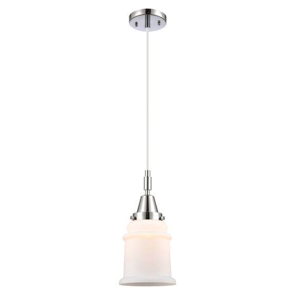 447-1P-PC-G181 Innovations Lighting Canton - 1 Light Cord Hung Mini Pendant-11.13 Inch Tall and 6 Inch Wide-Polished Chrome Finish-Matte White Glass
