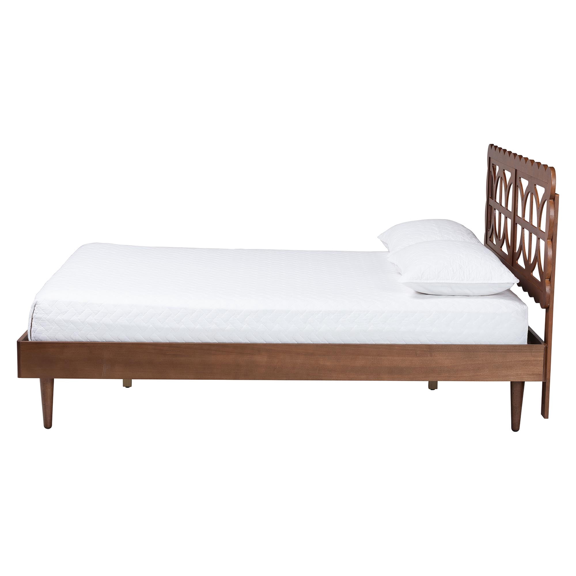 Baxton Studio Onyeka Modern Platform Bed, Queen, Ash Walnut