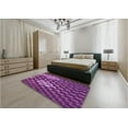thumbnail image 4 of Ahgly Company Indoor Round Patterned Purple Area Rugs, 5' Round, 4 of 6