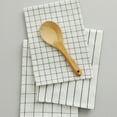 thumbnail image 4 of 2 Packs Kitchen Towels and Dishcloths Sets, Geometric Line Stripe Plaid 16 x24 Inch Cotton Dish Towel, Absorbent Quick Drying Hand Towels for Living Room Kitchen Decor Tea Towel, 4 of 5