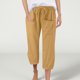 thumbnail image 2 of Pantalones de mujer de cintura alta y pierna ancha con bolsillos - Pantalones largos de pierna recta con cordón elástico - S-XXXL, 2 of 8
