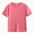 thumbnail image 4 of Ccpelsie Boys Shirt Short Sleeve T-Shirt Crew Neck Casual Basic Summer Tee Tops for Kids Teen(Pink,2-3 Years), 4 of 8