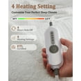 thumbnail image 2 of Electric Heated Blanket, Throw 50"x60" Size with ETL Certified, 4 Heating Settings, 4h Timer & Dual Control, 4 Hours Auto Off, Soft Flannel, 2 of 8