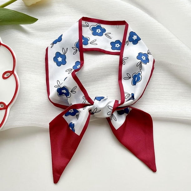 Zhuge Bufanda elegante, bufanda pequeña de rayas largas de la serie amarilla, cinta de rayas estrechas y largas, corbata, decoración de bolso, cinta de regalo de mano -1 pieza (B)