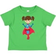 thumbnail image 3 of Inktastic Superhero Girl, Cute Girl, Brown Hair, Red Cape Girls Toddler T-Shirt, 3 of 5