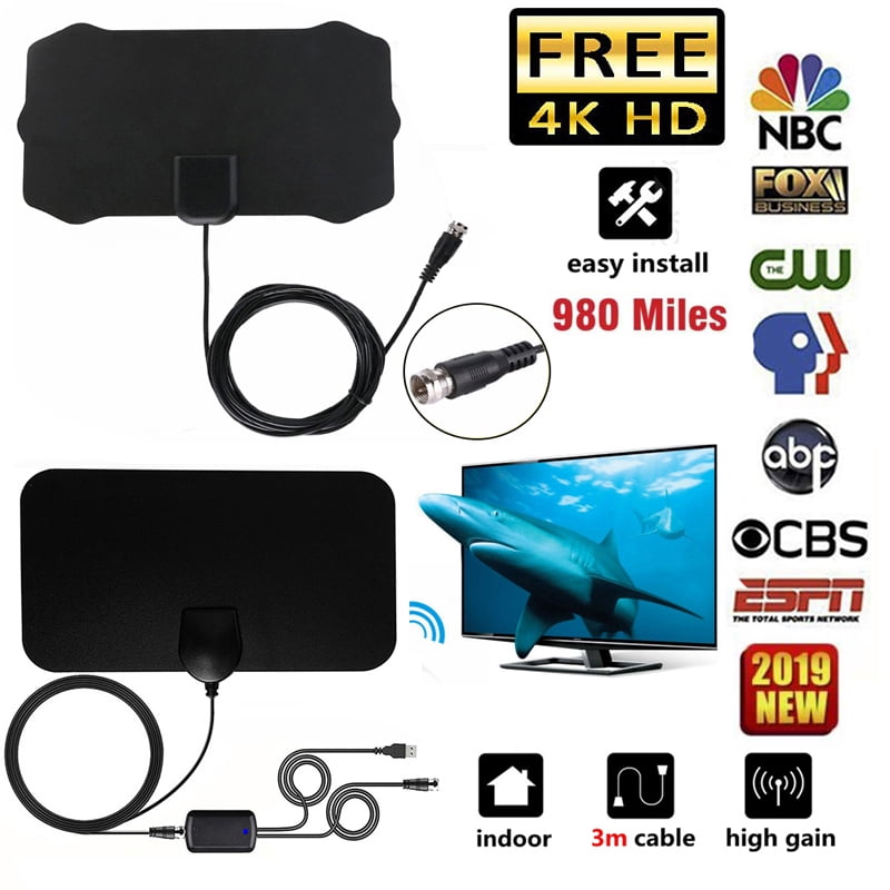1byone Digital Indoor TV Antenna HDTV Freeview  VHF UHF 1080P 4K Skywire 