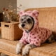 thumbnail image 5 of Invierno para: abrigo cálido de forro polar con capucha y estampado de leopardo para perros franceses y pequeños. En pocas palabras, es lo mismo., 5 of 7