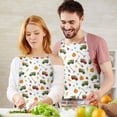 thumbnail image 3 of Cartoon Tractors Pumpkins White Pattern Apron-Garden Aprons for Women with Pockets-Cotton Linen Waterproof Kitchen Cooking Gardening Aprons Adjustable for Kitchen,Cooking,BBQ and Salon 33x27 Inch, 3 of 7