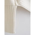 thumbnail image 3 of HSHDLDF Womens Black Striped Sweaters Crew Neck Long Sleeve Soft Knitted Ribbed Solid Knit Pullover Tops (White,S), 3 of 7