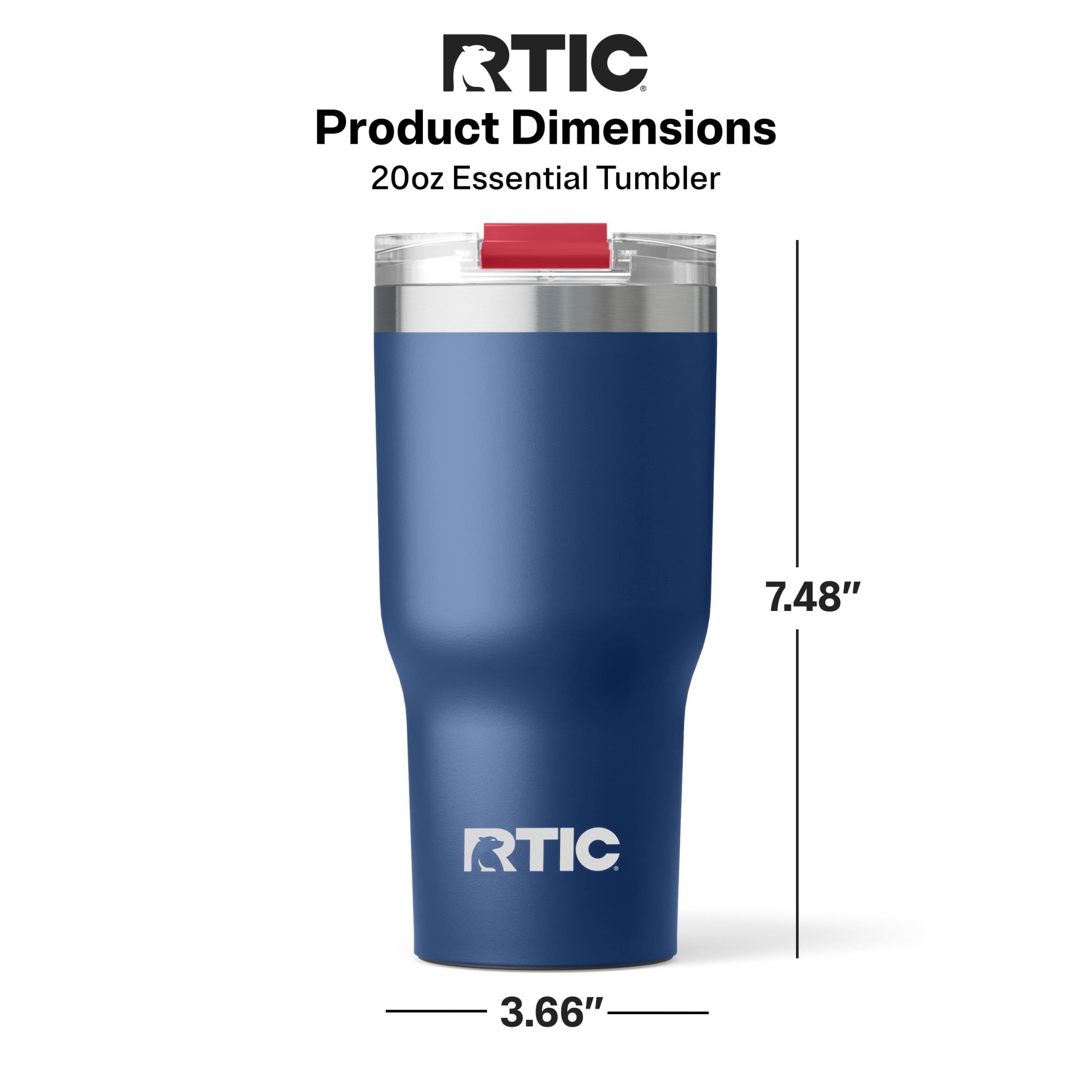 その他 RT-7052740266 RTIC Essential 20 oz Leak-Resistant Lid Ceramic Lined Tumbler