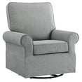 thumbnail image 2 of Angel Line Natalie Upholstered Swivel Glider, Gray Fabric, 2 of 4