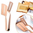 thumbnail image 2 of 2026 New Stainless Steel Grill Clamp, Stainless Steel Double-Sided Shovel Clip, 304 Kitchens Tongs Food Flip Clip, Multipurpose Grill Clamp for Outdoor Grilling and Kitchen Cooking(Gold1,9.8x0.8"), 2 of 9