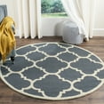 thumbnail image 2 of SAFAVIEH Cambridge Justine Geometric Quatrefoil Wool Area Rug, Dark Grey/Ivory, 4' x 6', 2 of 10