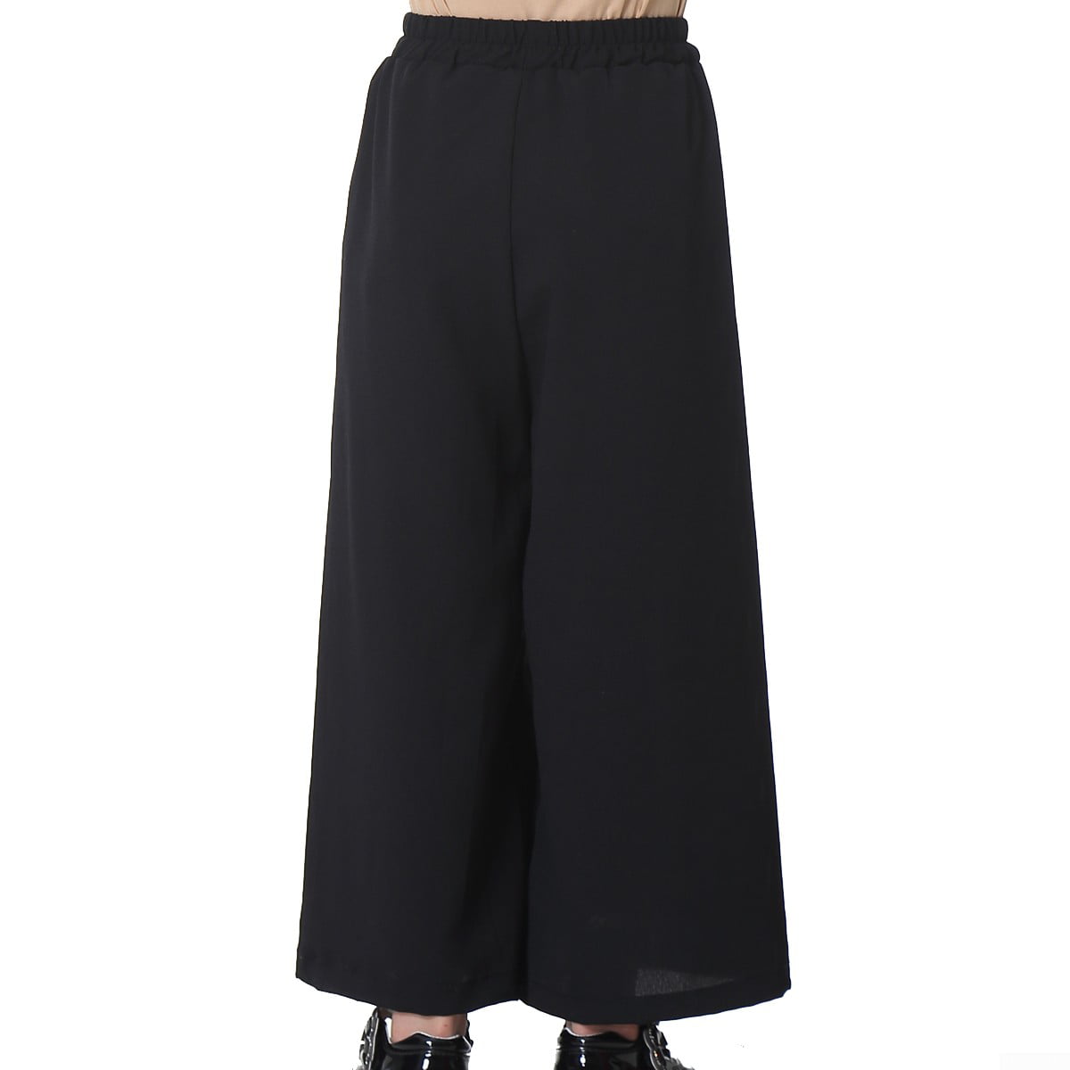 Yeahdor Kids Girls Summer Elastic Waist A-Line Pleated Chiffon Cropped Wide Leg Pants Casual Lounge Loose Trousers 