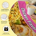 thumbnail image 5 of Ramen Noodle Soup Chicken Flavor Throw Blanket Super Soft Flannel Blanket Home Decor - Plush Lightweight Fuzzy Cozy Blanket for Couch Sofa Bed All Season,-Kids/Throw Size Ramen Noodle Soup, 5 of 7