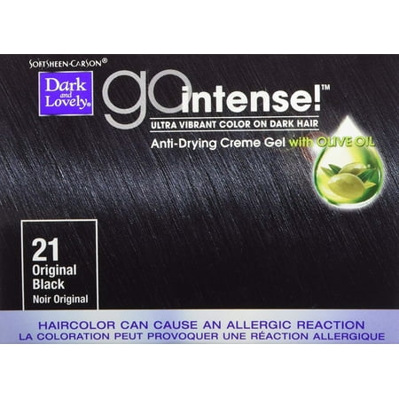 (2 Pack) SoftSheen-Carson Dark and Lovely Go Intense Ultra Vibrant Color on Dark Hair, Original Black 21