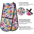 thumbnail image 4 of Dailycode Double Sided Oven Mitt with Loop Heat Resistant Kitchen Long Potholders 7" x 35" Abstract Paint Spots, 4 of 6