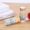 thumbnail image 4 of Juego de 12 Rollos de Cinta Washi, Cinta de Papel para Bricolaje, Linda Cinta Adhesiva Decorativa con Estampado de Lámina Dorada, Cinta Adhesiva Decorativa para Diario, Bricolaje para Niños, Álbumes, 4 of 7