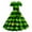 Green, variant on Women St Pa Day Print Short Sleeve 1950s Housewife Evening Party Prom Dress Fashion Women Elegant Party Dress Sexy Easter Easter St. Patrick's Day Ladies Dress White S