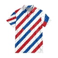 thumbnail image 3 of Men's USA 250th Anniversary American Flag Stripe Polo Shirt Patriotic Casual Short Sleeve America 250 Merchandise, 3 of 6