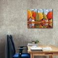 thumbnail image 3 of Epic Graffiti 'Fall Water Cabin Reflections' by Cathy Horvath-Buchanan, Canvas Wall Art, 34"x26", 3 of 8