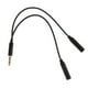 thumbnail image 2 of Cable Adaptador de sonido Negro de 3,5 Mm a 2 para Micrófono Amplificador de Guitarra perfke Cable adaptador de audio 2 en 1, 2 of 7