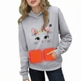 thumbnail image 1 of Sudadera con capucha de invierno con control de temperatura de tres velocidades y estampado para niños y niñas, 1 of 9