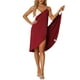 thumbnail image 2 of INSPIRAR CHIC Cubiertas de Mujer Tirantes Espagueti Sin Espalda Sarongs de Playa Costera Vestido de Verano 2XL Burdeos, 2 of 6